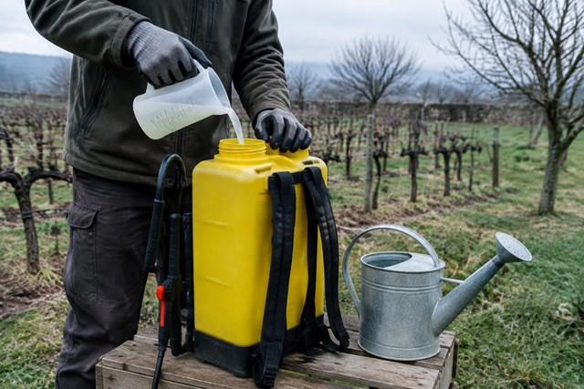 Cepas y frutales llegan más fuertes a la brotación con tratamientos de invierno en Pontevedra - Imagen 1